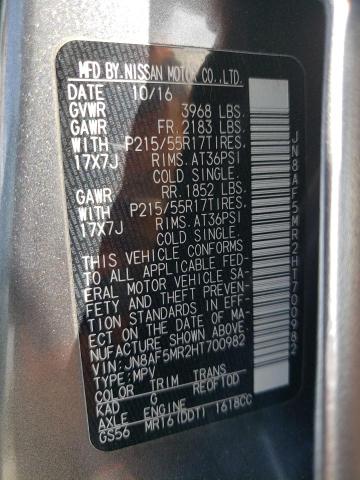 2017 NISSAN JUKE S - JN8AF5MR2HT700982