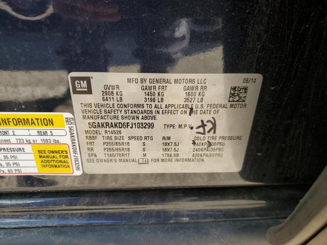 5GAKRAKD6FJ103299 Buick Enclave
