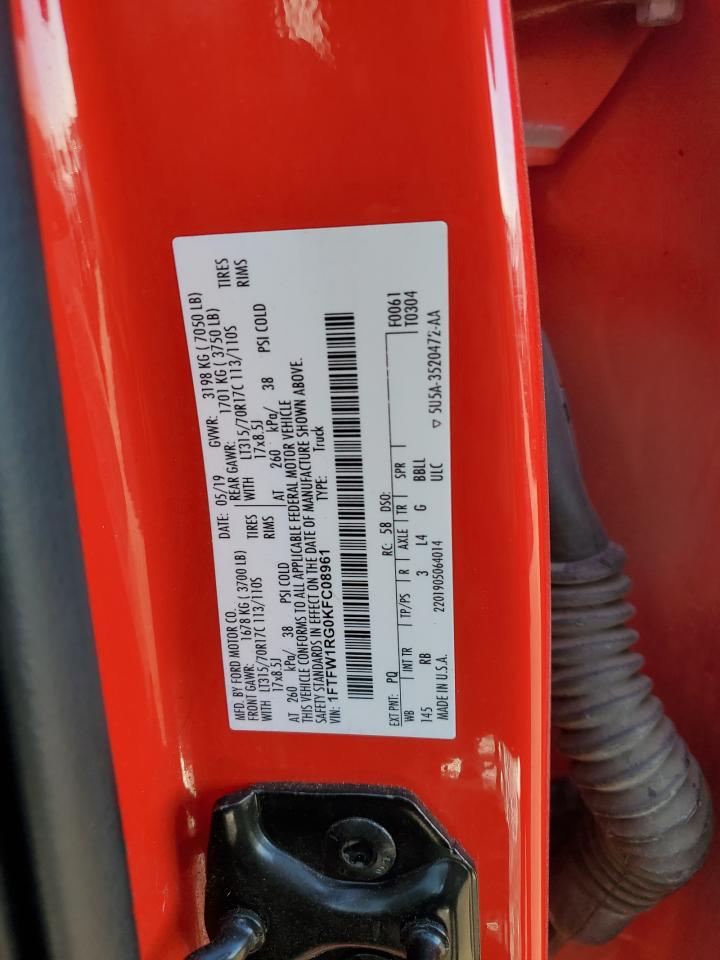 1FTFW1RG0KFC08961 FORD F150 2019