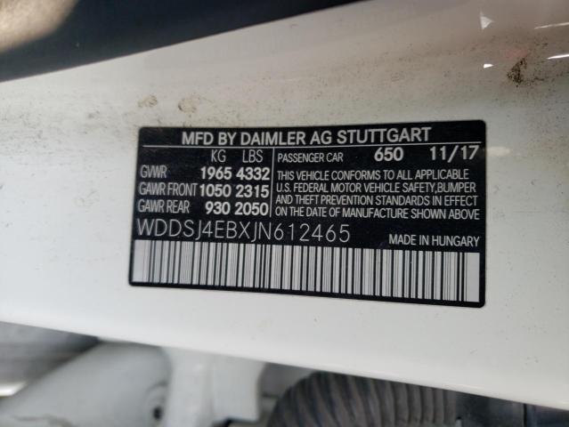 WDDSJ4EBXJN612465 Mercedes-Benz CLA 250