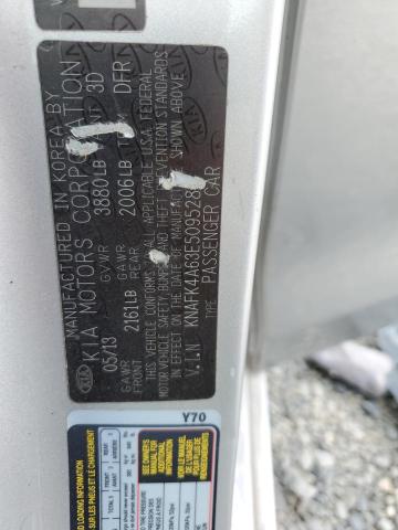 KNAFK4A63E5095286 KIA FORTE LX