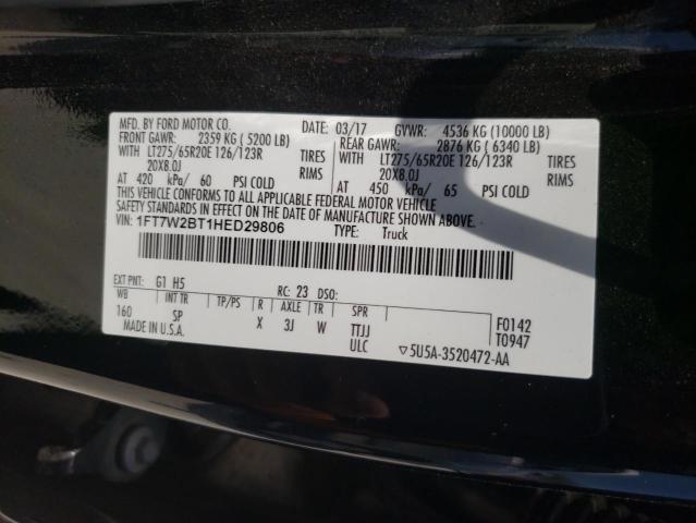 1FT7W2BT1HED29806 Ford F250 Super Duty