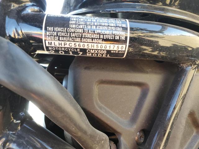 2017 HONDA CMX500 MLHPC5605H5001750