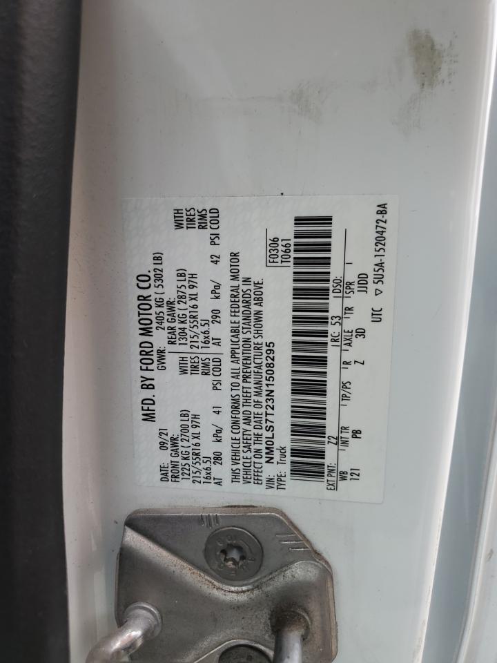 NM0LS7T23N1508295 FORD TRANSIT 2022
