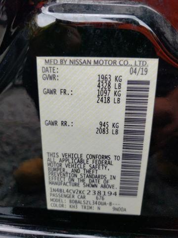 1N4BL4CV2KC238194 Nissan ALTIMA SR