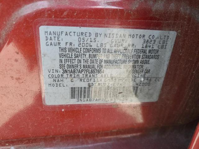 3N1AB7AP7FL657654 Nissan SENTRA S