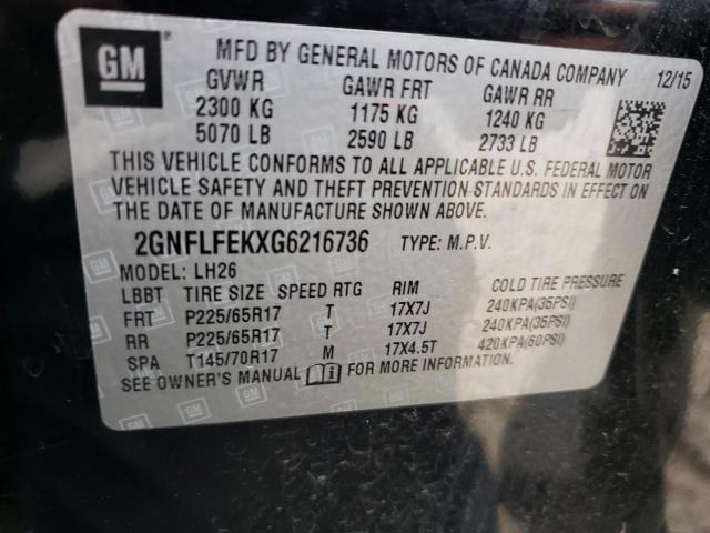 2GNFLFEKXG6216736 Chevrolet EQUINOX LT