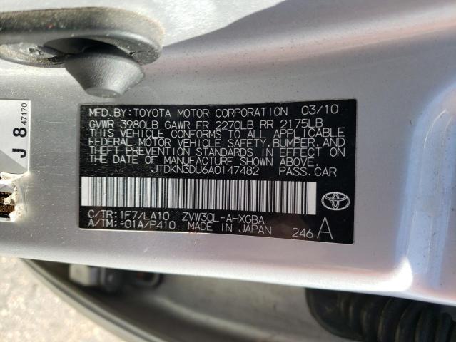 JTDKN3DU6A0147482 | 2010 Toyota prius