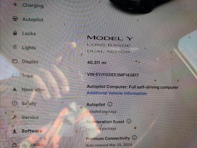 5YJYGDEE3MF143817 Tesla Model Y  9