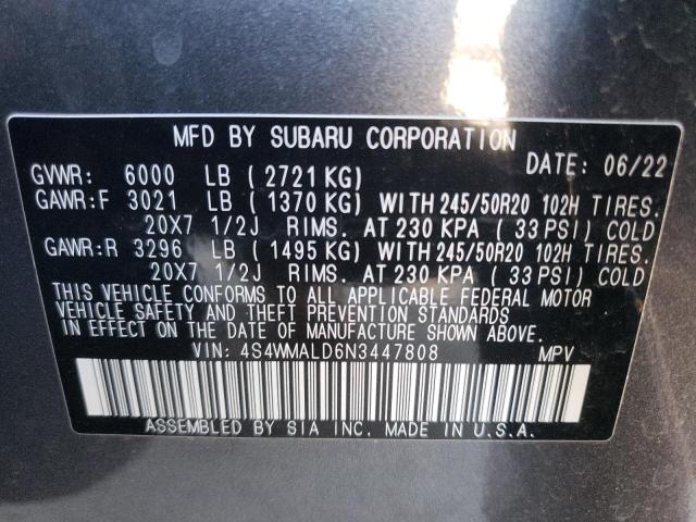 4S4WMALD6N3447808 Subaru Ascent Limited