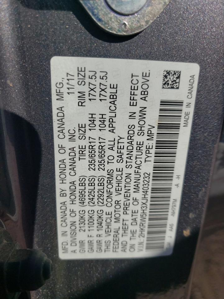2HKRW5H3XJH403232 HONDA CRV 2018