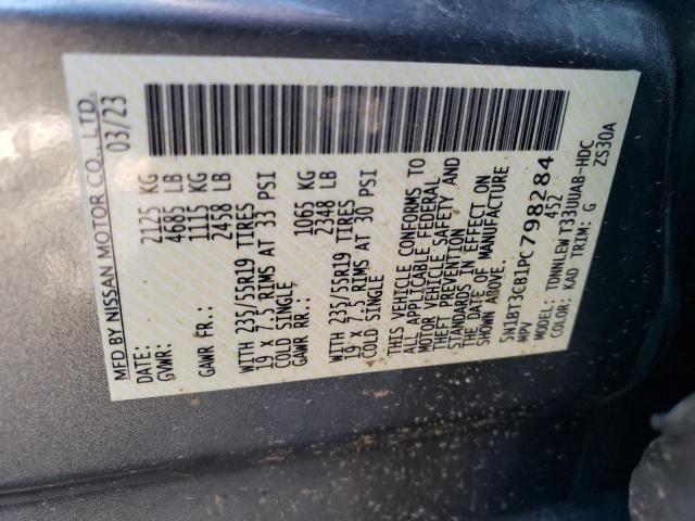 5N1BT3CB1PC798284 Nissan Rogue Sl