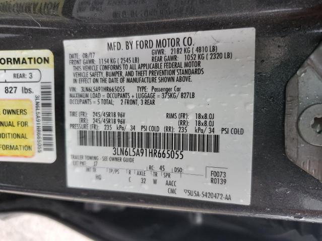 2017 LINCOLN MKZ PREMIE 3LN6L5A91HR665055