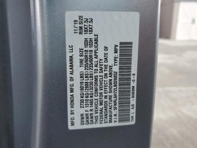 5FNRL6H72LB026852 Honda ODYSSEY EXL