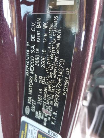 3KPFK4A72HE142750 KIA FORTE LX