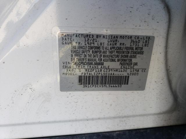 3N1CP5CV5ML566650 Nissan KICKS SV