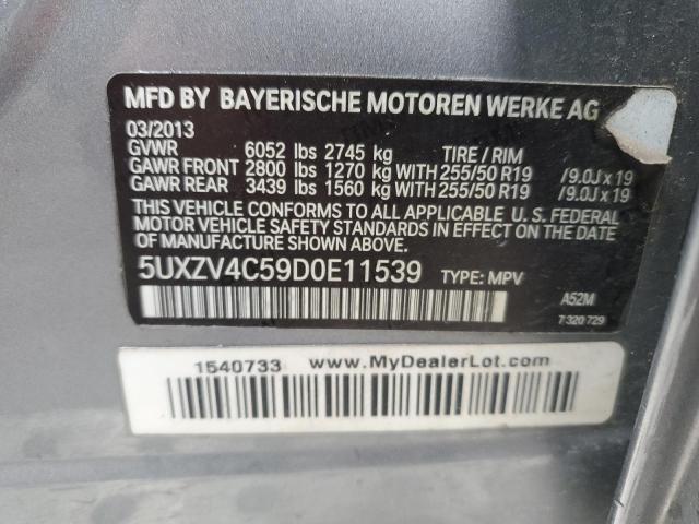 VIN 5UXZV4C59D0E11539 2013 BMW X5, Xdrive35I no.13