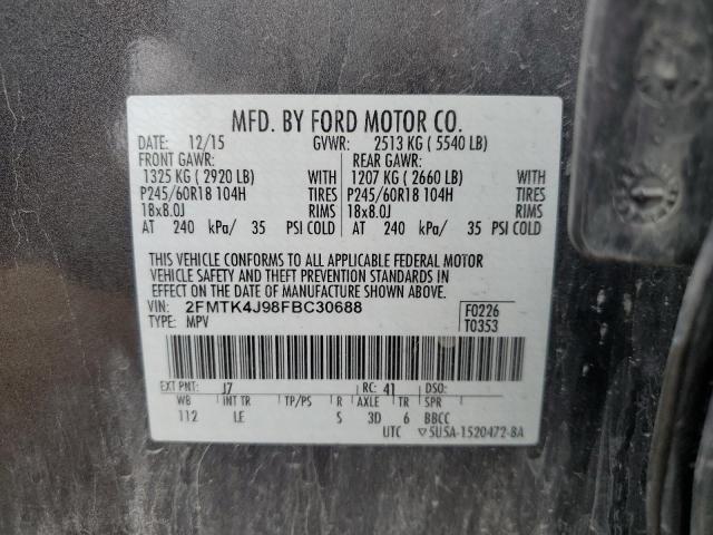 2FMTK4J98FBC30688 2015 FORD EDGE, photo no. 13