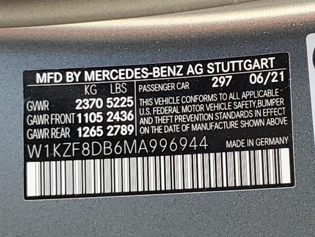 W1KZF8DB6MA996944 Mercedes-Benz E 350
