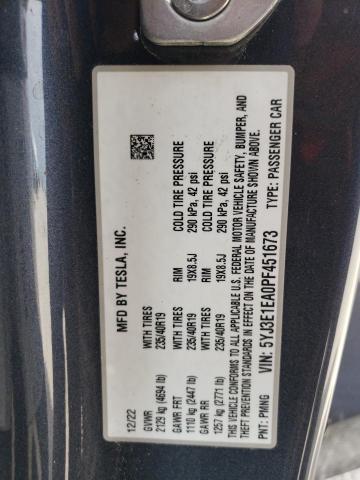 5YJ3E1EA0PF451673 Tesla Model 3  13