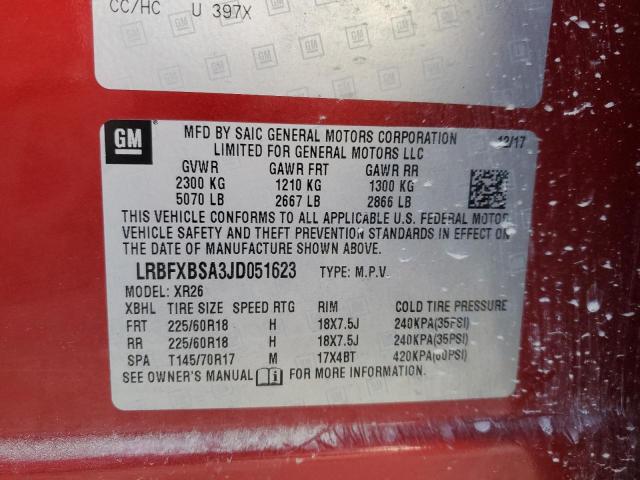 LRBFXBSA3JD051623 Buick Envision Preferred