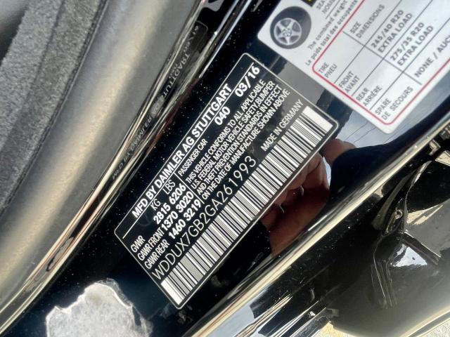 2016 MERCEDES-BENZ S MERCEDES WDDUX7GB2GA261993