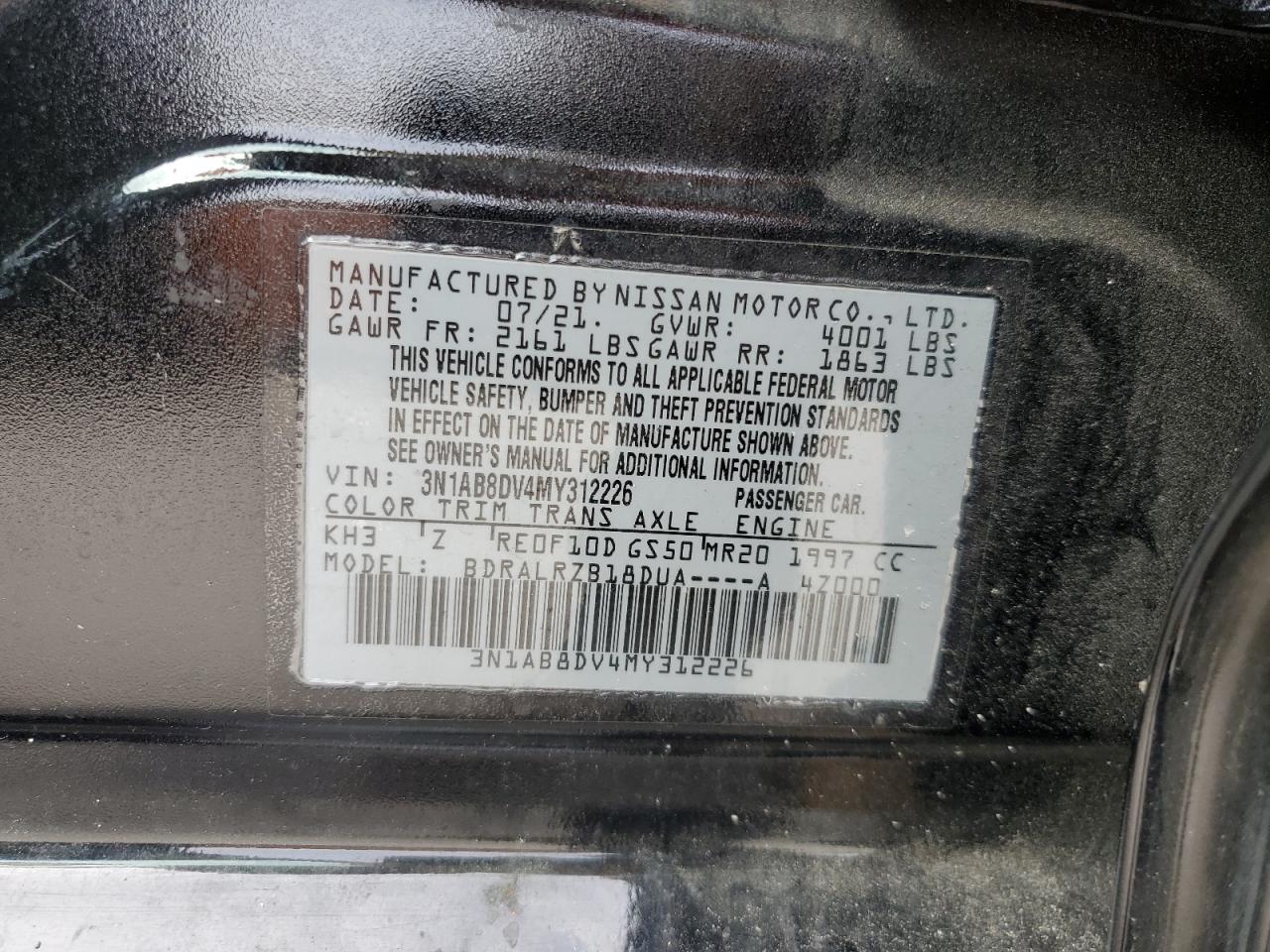3N1AB8DV4MY312226 NISSAN SENTRA 2021