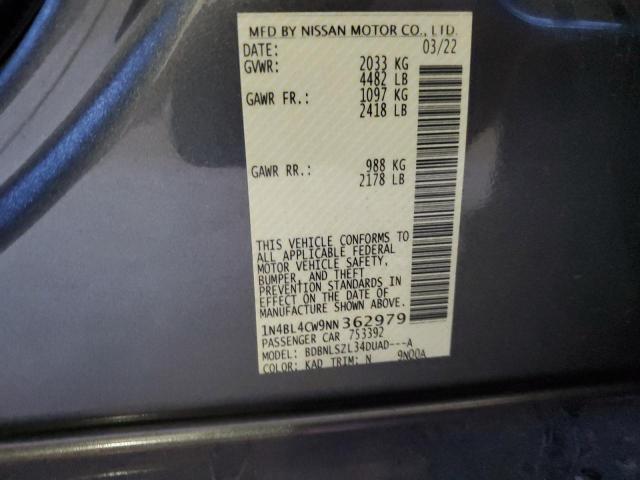 1N4BL4CW9NN362979 Nissan ALTIMA SR