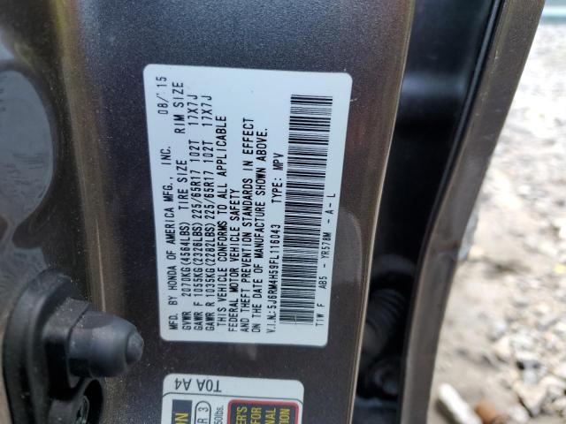 5J6RM4H59FL116043 Honda CR-V EX