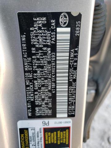 4T1BF1FK1HU287693 Toyota CAMRY LE