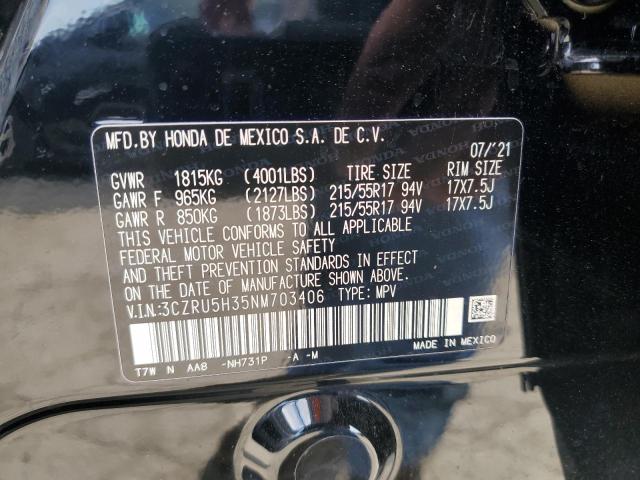 3CZRU5H35NM703406 Honda HR-V LX