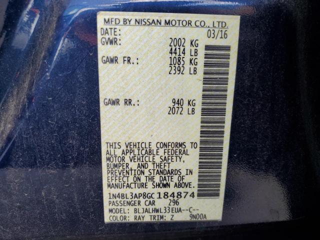 1N4BL3AP8GC184874 Nissan Altima 3.5sl
