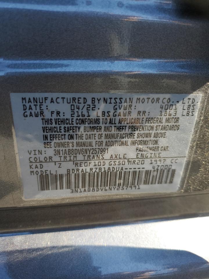 3N1AB8DV6NY257991 NISSAN SENTRA 2022
