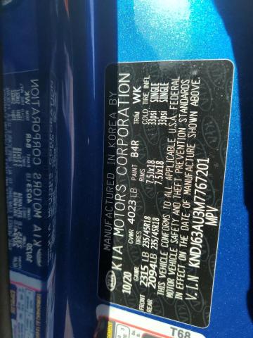 KNDJ63AU3M7767201 KIA Soul Gt Line