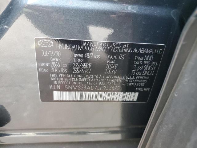 5NMS23AD7LH253875 Hyundai Santa Fe Se