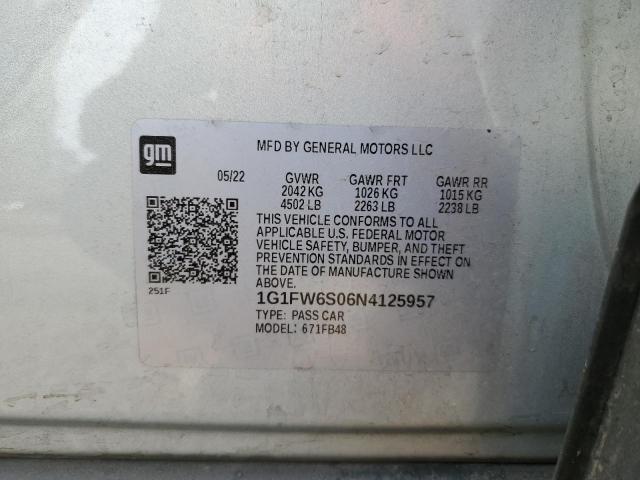 2022 CHEVROLET BOLT EV 1L 1G1FW6S06N4125957
