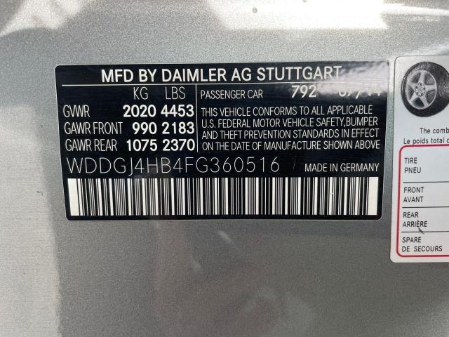 WDDGJ4HB4FG360516 Mercedes-Benz C 250