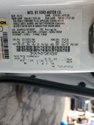 3FA6P0HD7GR138597 Ford FUSION SE