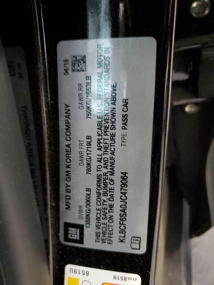 KL8CF6SA0JC479064 CHEVROLET SPARK 2018