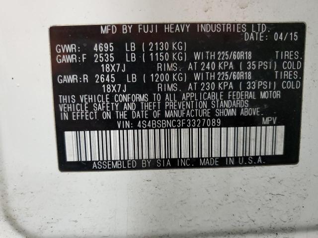 4S4BSBNC3F3327089 Subaru Outback 2.5i Limited
