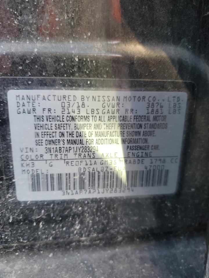 3N1AB7AP1JY283294 NISSAN SENTRA 2018