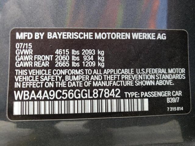 WBA4A9C56GGL87842 BMW 428 I Gran Coupe Sulev