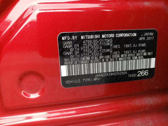 JA4AD2A39HZ052564 Mitsubishi Outlander Es