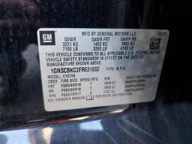 2015 CHEVROLET TAHOE 1GNSCBKC2FR631802
