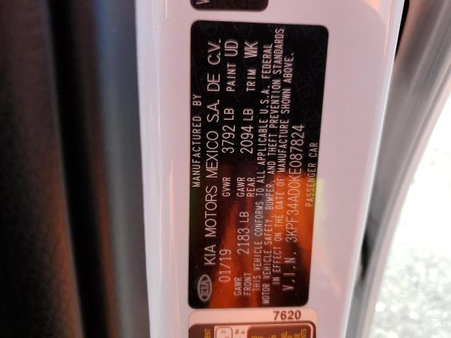 3KPF34AD0KE087824 KIA Forte Gt Line