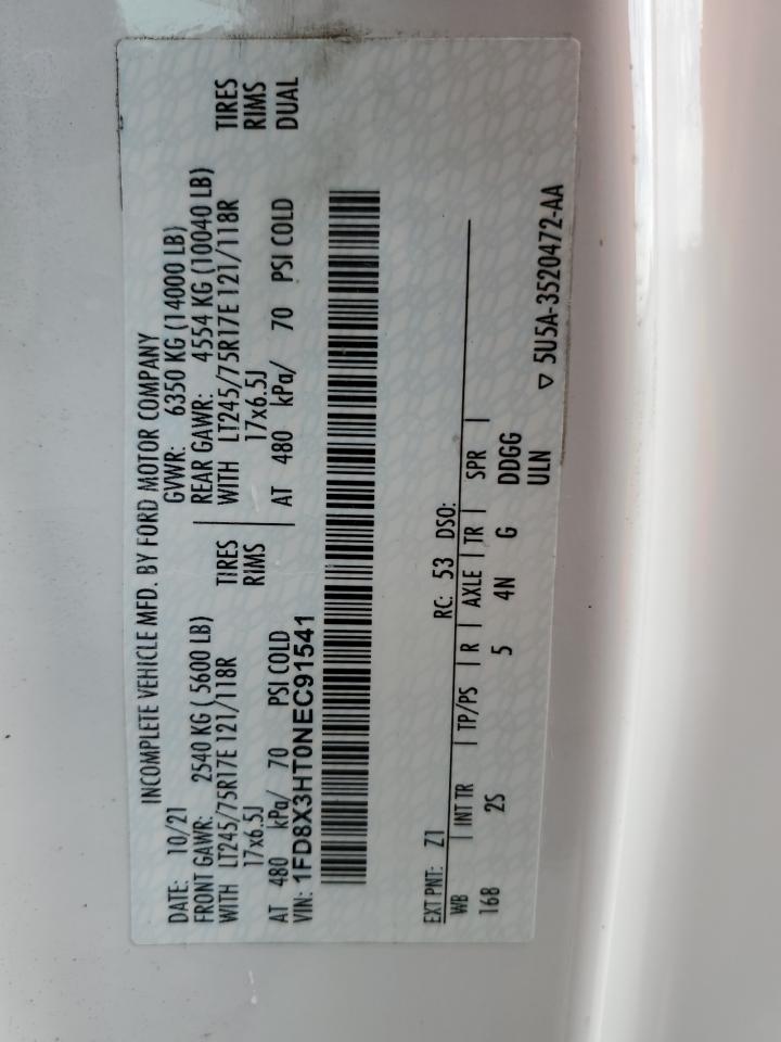1FD8X3HT0NEC91541 FORD F350 2022