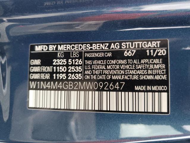 W1N4M4GB2MW092647 Mercedes-Benz GLB 250