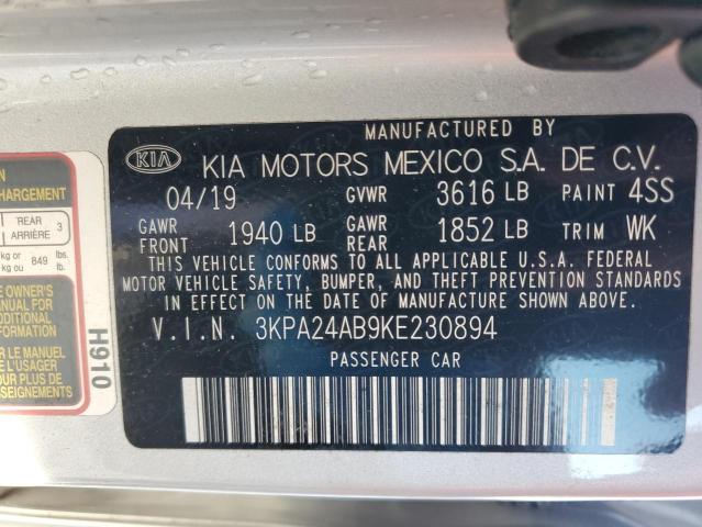 3KPA24AB9KE230894 KIA RIO S