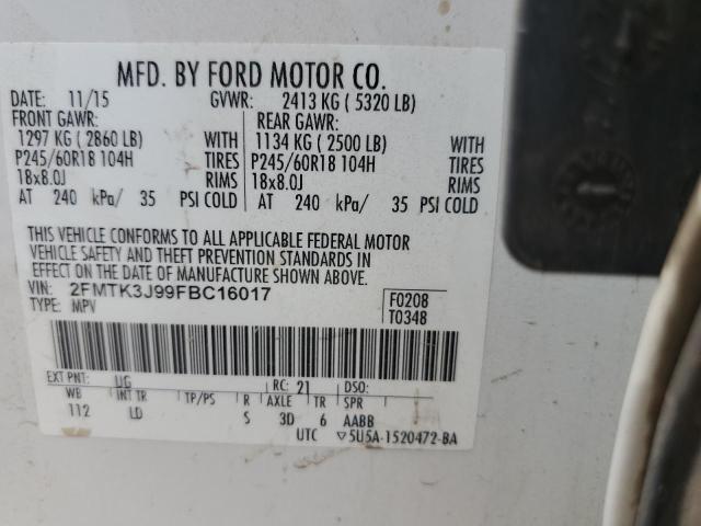 2FMTK3J99FBC16017 Ford EDGE SEL