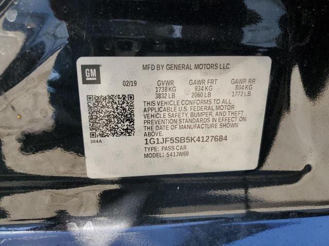 2019 CHEVROLET SONIC PREM - 1G1JF5SB5K4127684